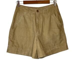 PATAGONIA 90's Stand Up High Rise Shorts 100% Cotton in Khaki Women's Size 10